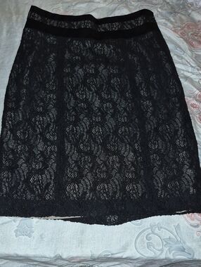Worthington Black Lace Pencil Skirt